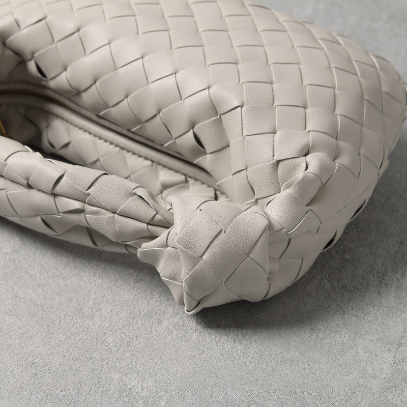 Trendy Cowhide Woven Leather Shoulder Bag