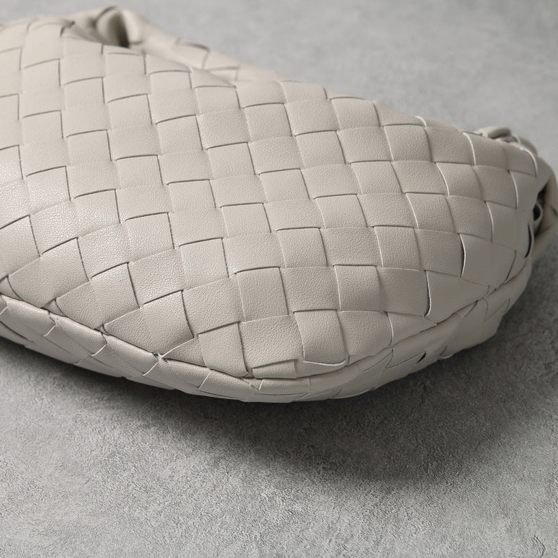 Trendy Cowhide Woven Leather Shoulder Bag