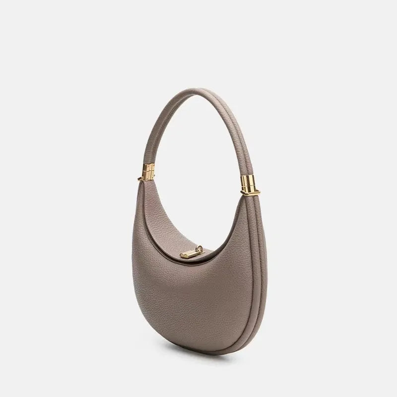 Leather Medium Oval Commuter Shoulder Bag