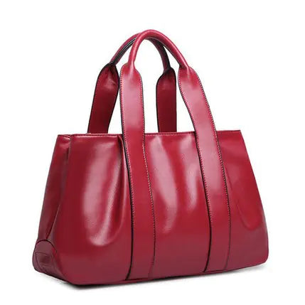 Spacious PU Leather Shoulder Crossbody Bag