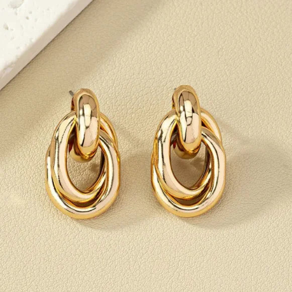 Edgy Geometric Punk Style Earrings