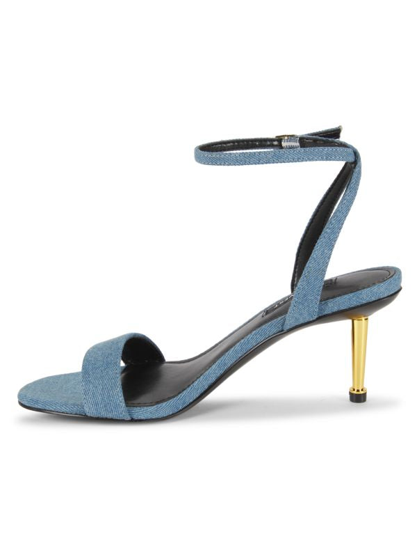 Denim-Blue Classic Stiletto Dress Sandal