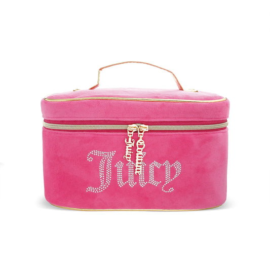 Pink Juicy Couture Travel Makeup Train Case