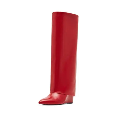 Madden Girl Evannder Red Knee Boot