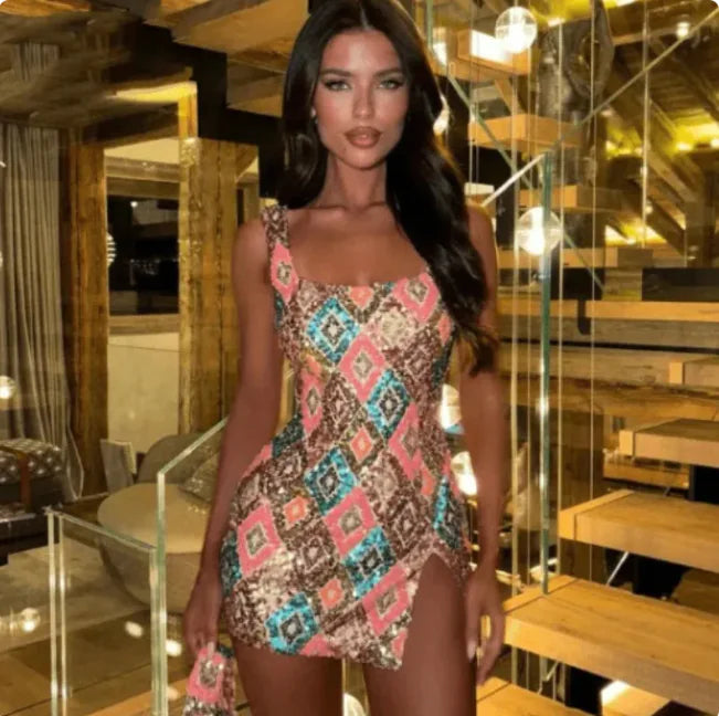 Modern Asymmetrical Hem Mini Dress