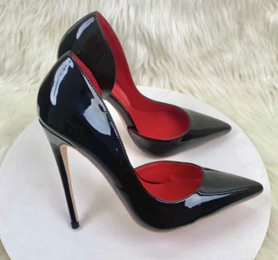 Black Pointed Toe Pumps with Slim Heel