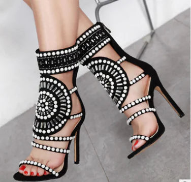 Rhinestone Suede 10.5cm Stiletto Heels
