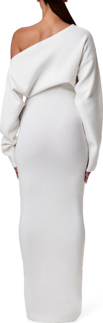 High-Waist Long Sleeve Slim Maxi