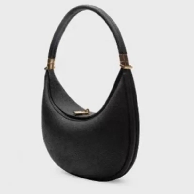 Leather Medium Oval Commuter Shoulder Bag