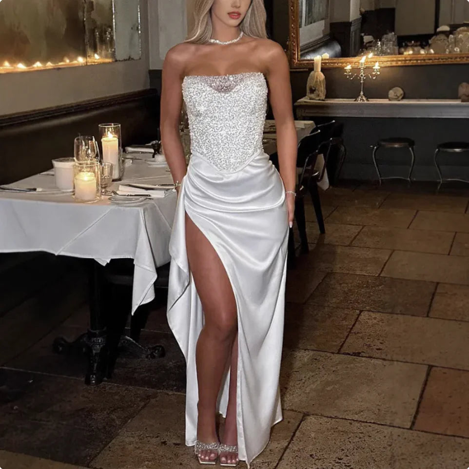 Elegant Sequin Split Birthday/Party Dress