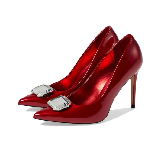 Bold Red Faras Stiletto Pumps for Women