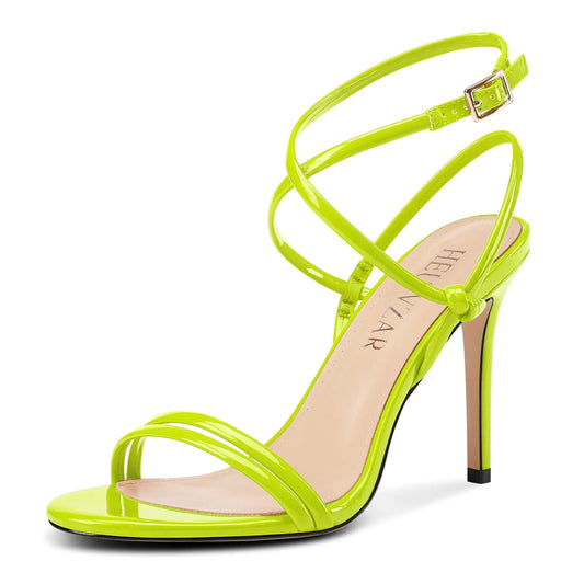 Lace-Up Patent 3.9-Inch Stiletto Sandals