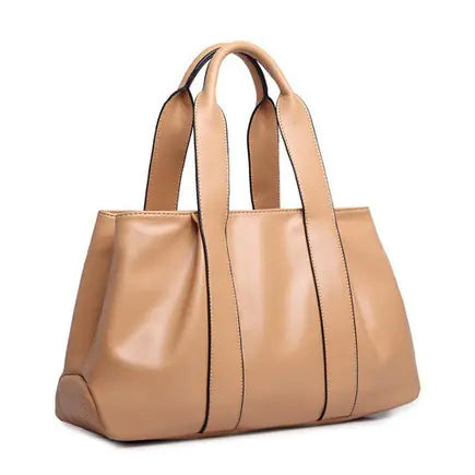 Spacious PU Leather Shoulder Crossbody Bag