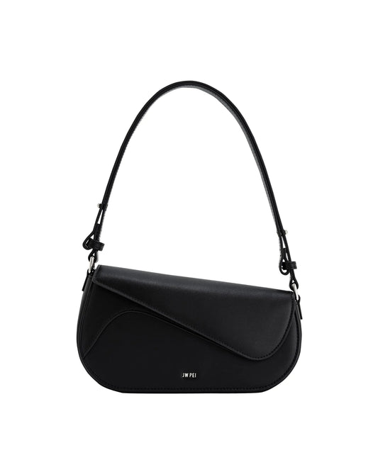 JW PEI Black Vegan Leather Addisyn Shoulder Bag