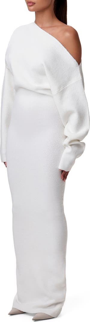 High-Waist Long Sleeve Slim Maxi