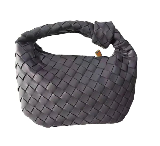 Trendy Cowhide Woven Leather Shoulder Bag