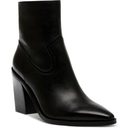 Steve Madden Elene Black Leather Ankle Boot