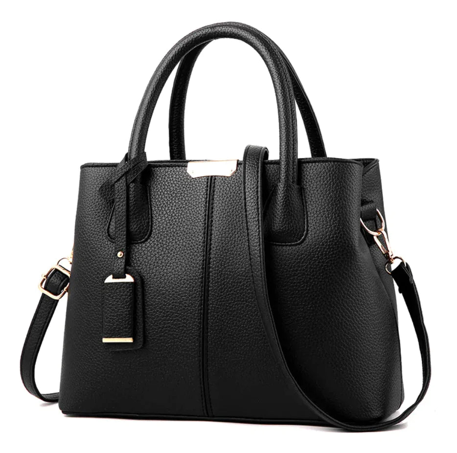 Litchi-Texture PU Single Shoulder Handbag