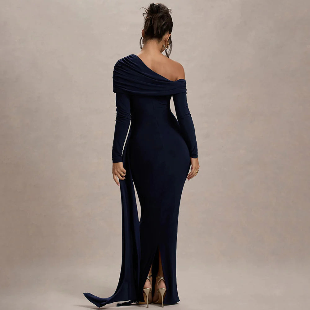 Chic Pleated Ribbon Sheath Dress