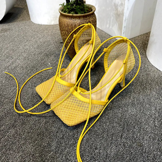 Color Pop Square-Toe Sheepskin Sandals