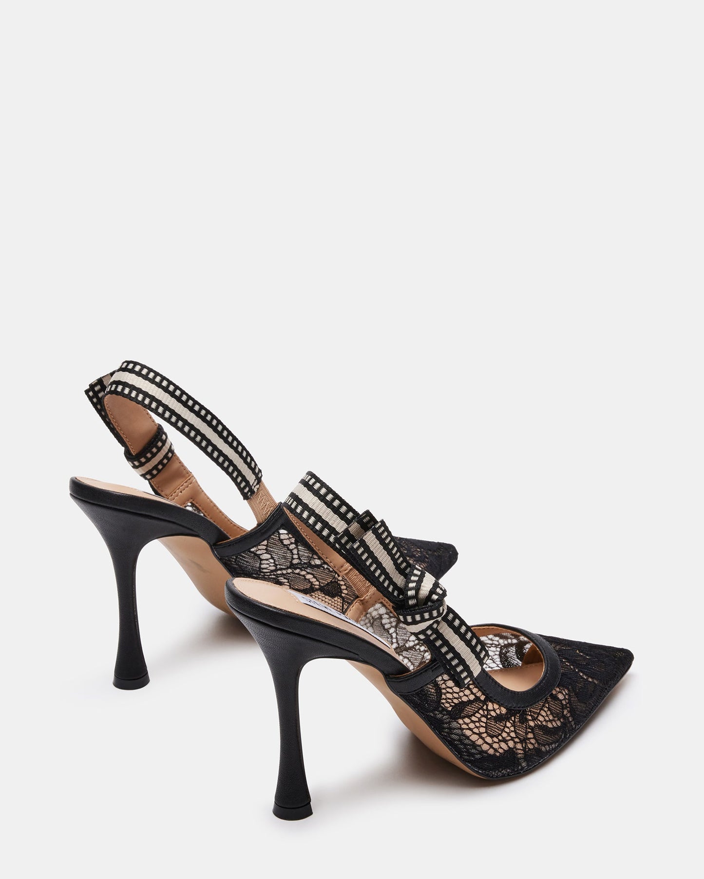 Steve Madden Bri Black Lace Slingback Pump