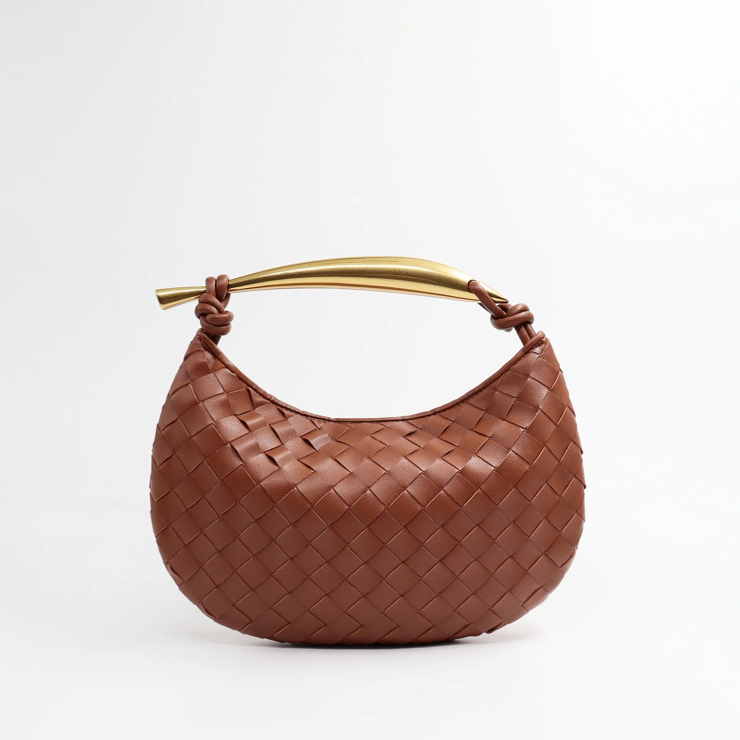 Large Capacity Leather Woven Tote Bag