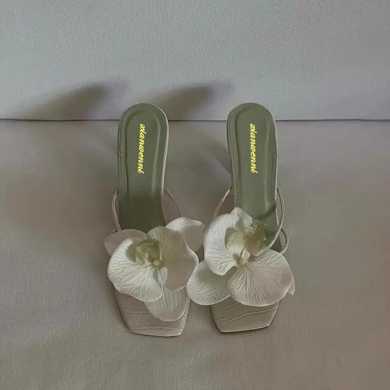 French-Style Slim-Strap High Heel Sandals