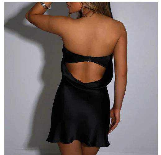 Off-Shoulder Tube Pullover Mini Dress