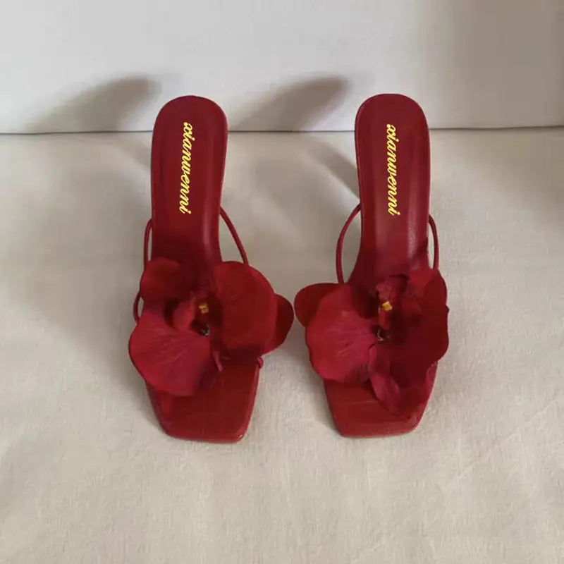 French-Style Slim-Strap High Heel Sandals