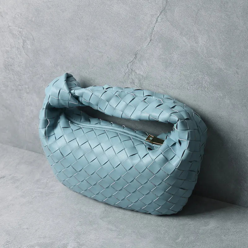 Trendy Cowhide Woven Leather Shoulder Bag