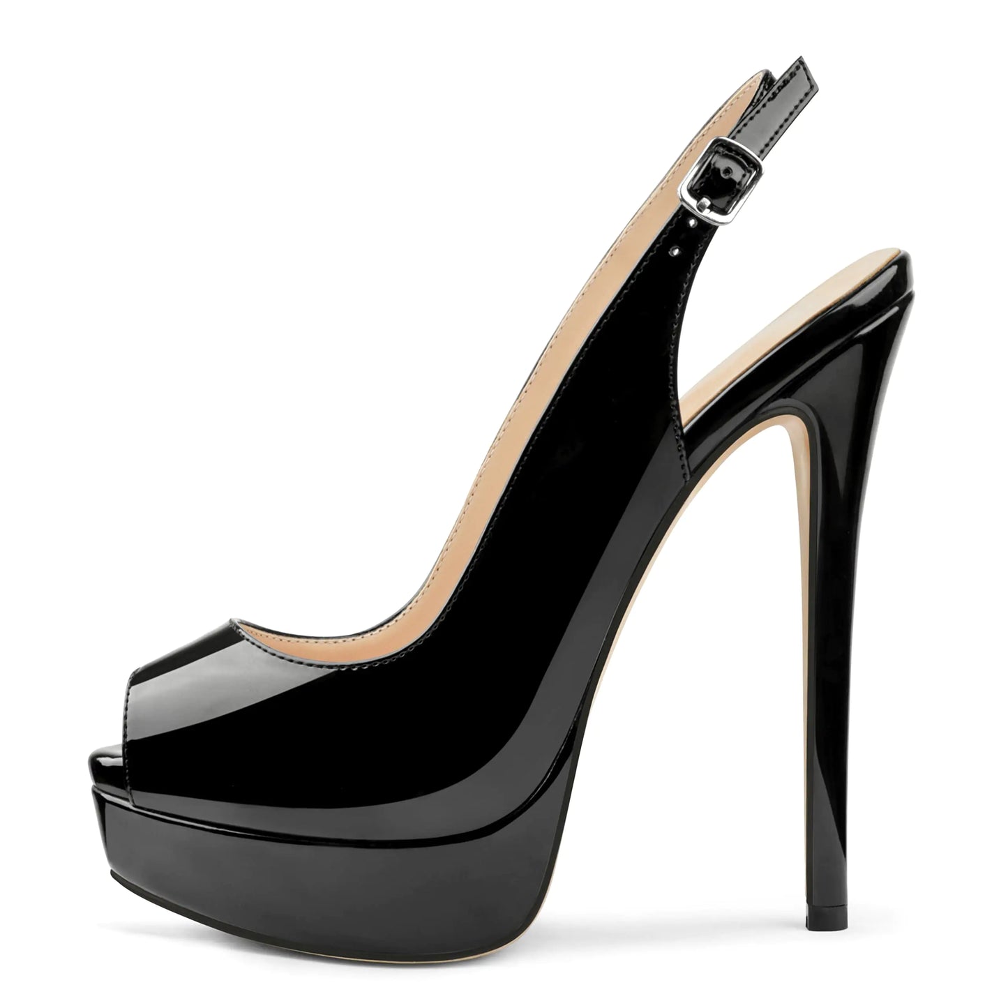 6" Slingback Peep-Toe Platform Party Pumps