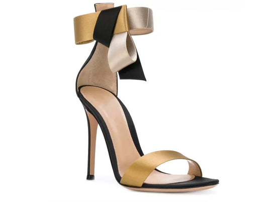 High Heel Open Toe Bow Sandals