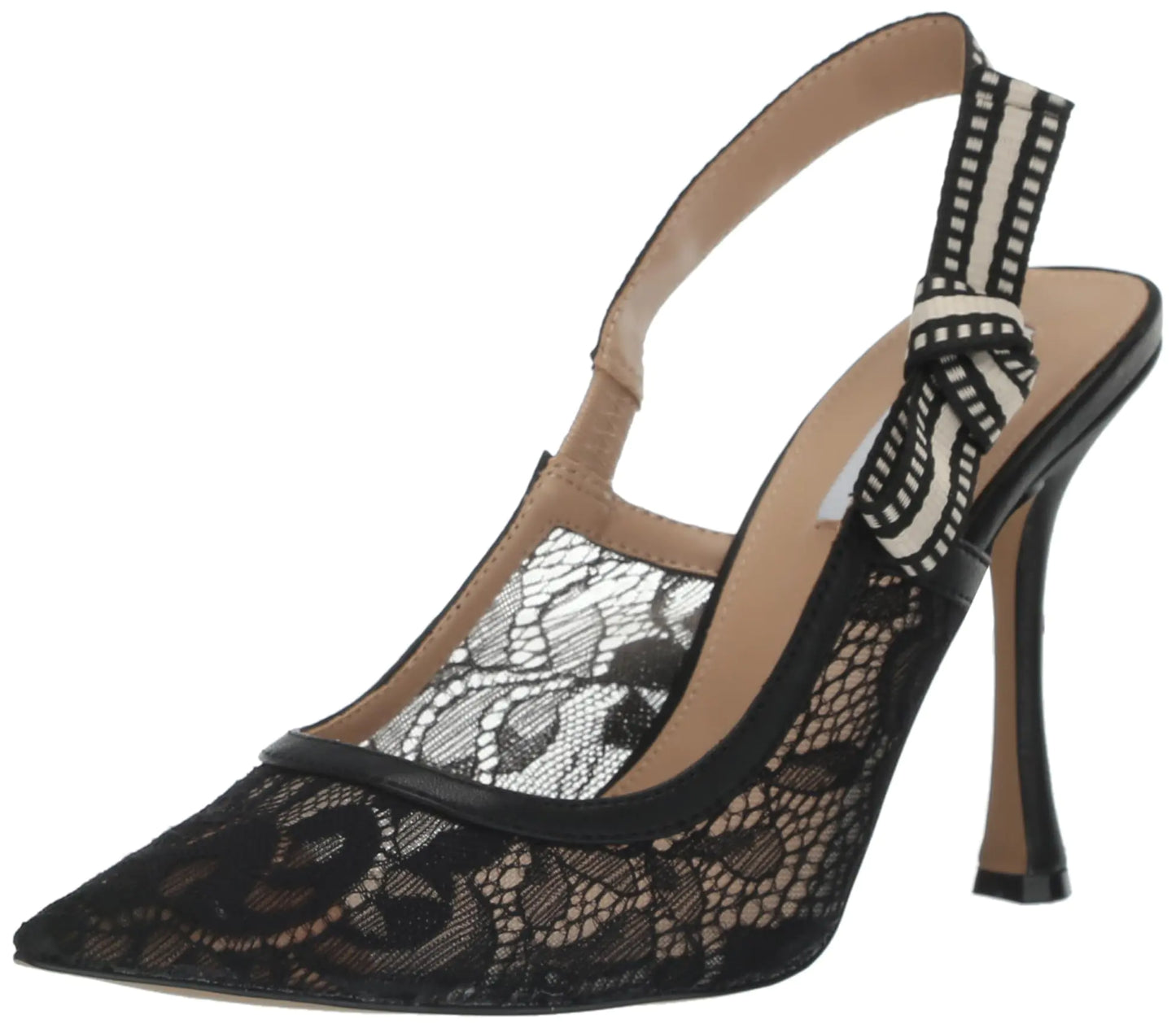 Steve Madden Bri Black Lace Slingback Pump