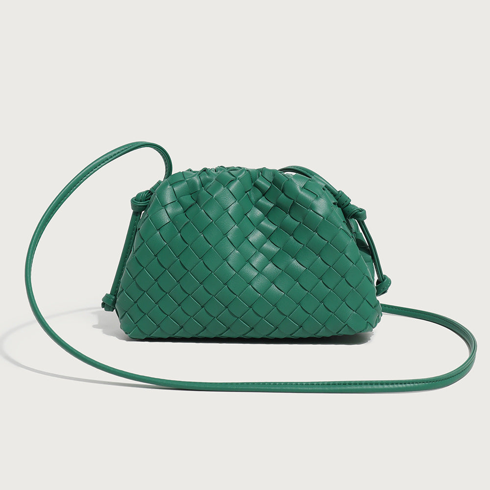 Woven Cloud Mini Dumpling Shoulder Bag