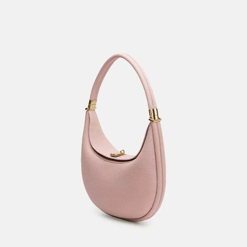 Leather Medium Oval Commuter Shoulder Bag