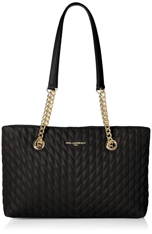 Karl Lagerfeld Karolina Chain Leather Tote Bag