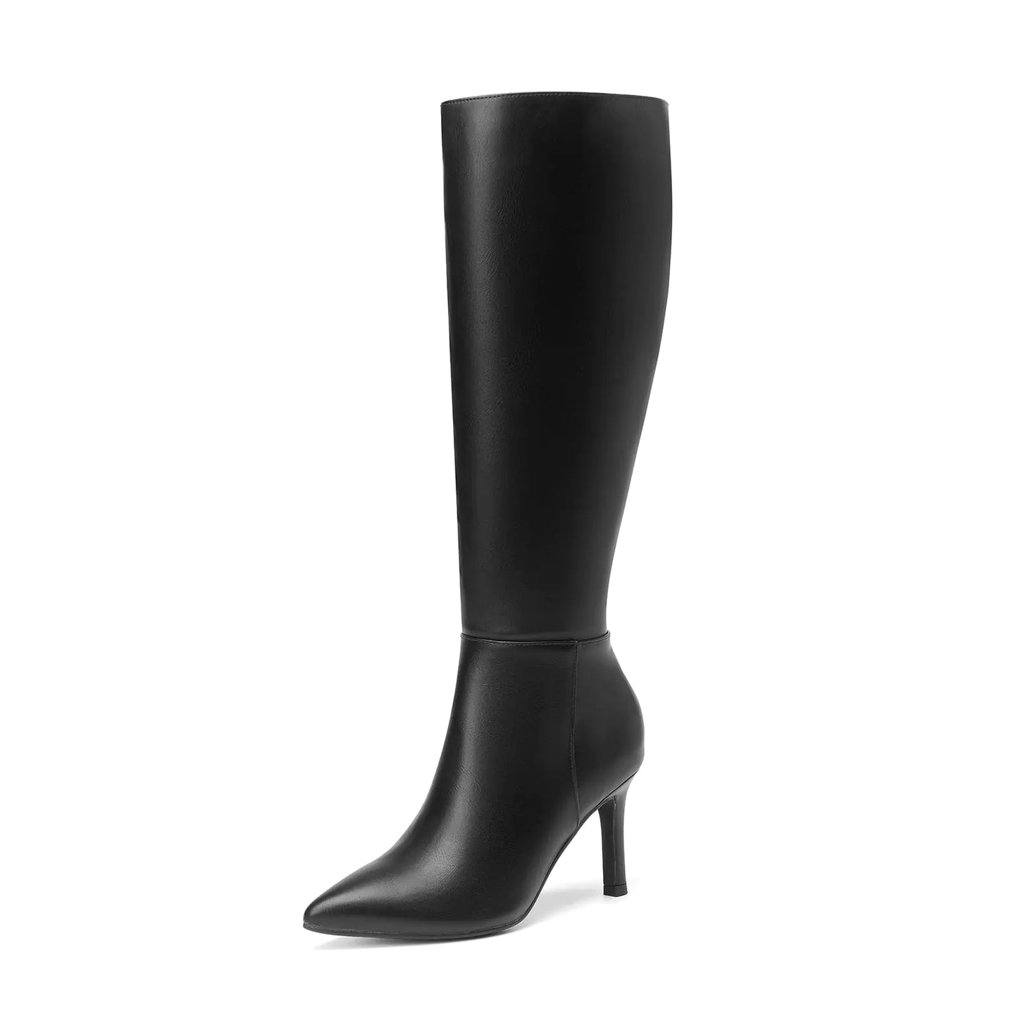 Black Classic Stiletto Knee High Dress Boots