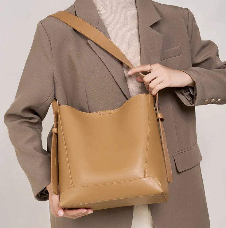 Genuine Cowhide Leather Shoulder Bag Women
