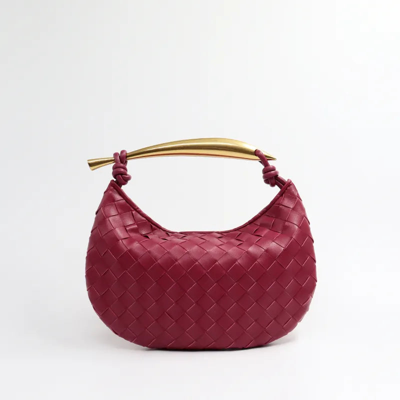 Large Capacity Leather Woven Tote Bag
