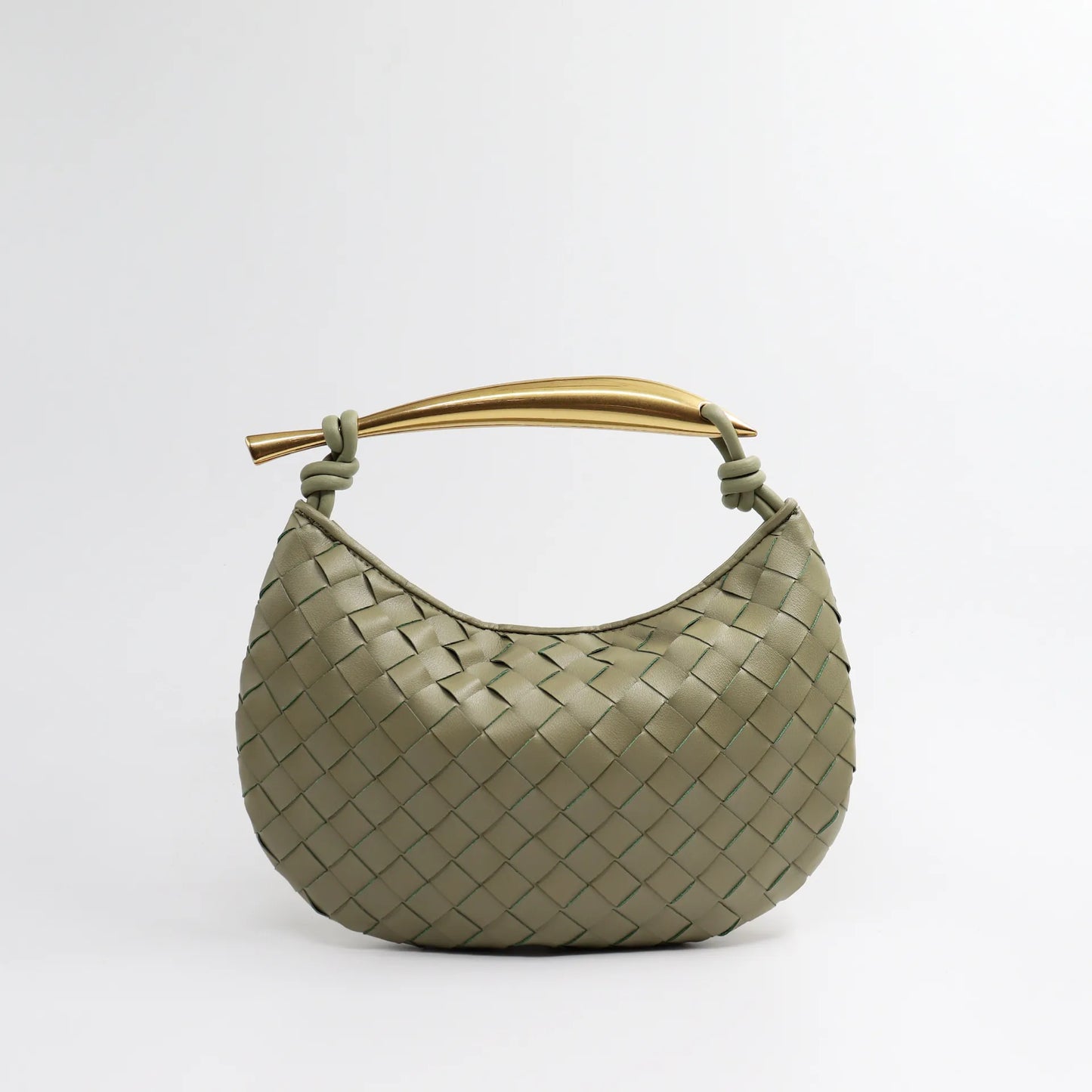 Large Capacity Leather Woven Tote Bag