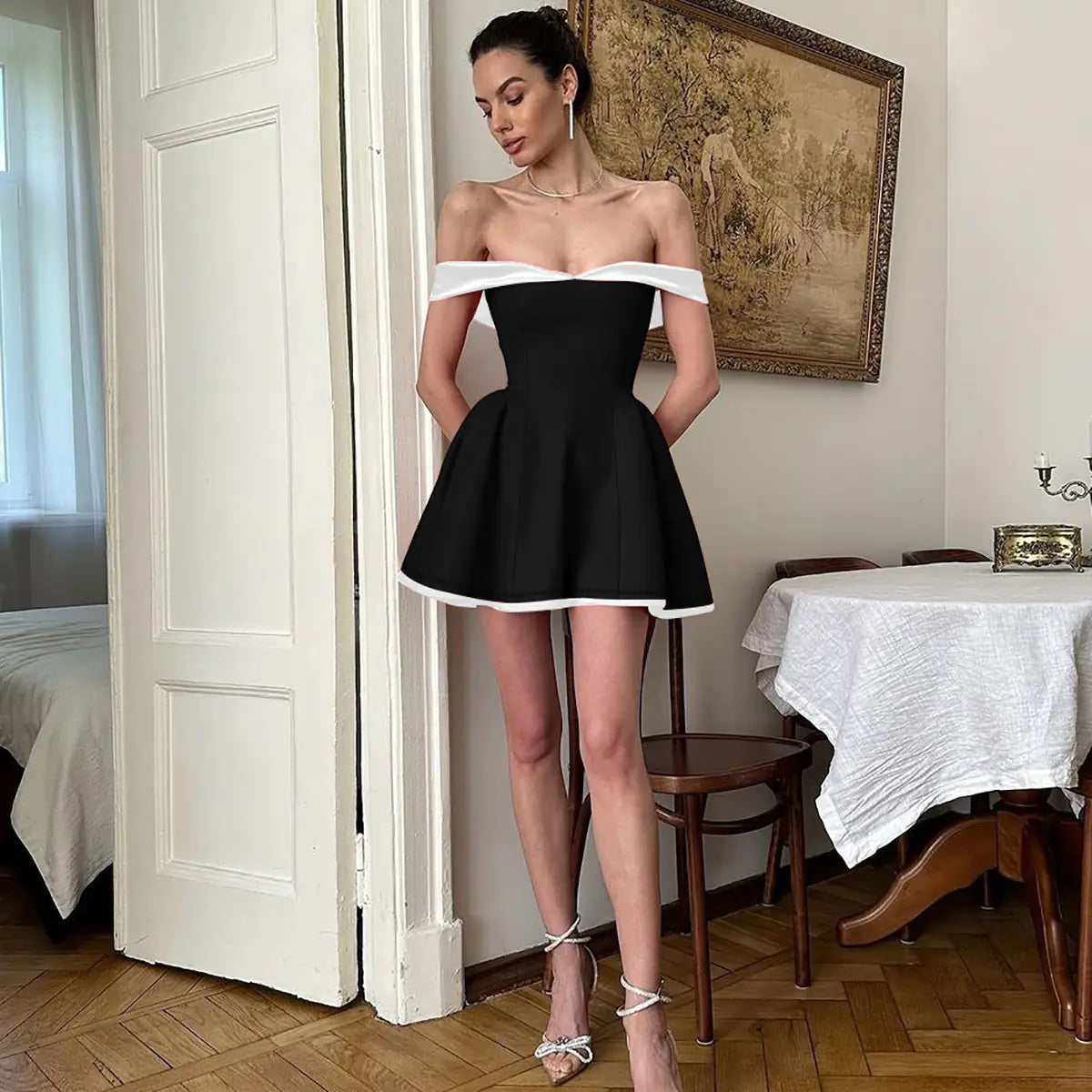 Elegant Strapless Tube Top Slim Dress