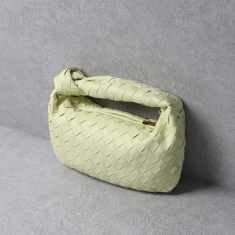 Trendy Cowhide Woven Leather Shoulder Bag
