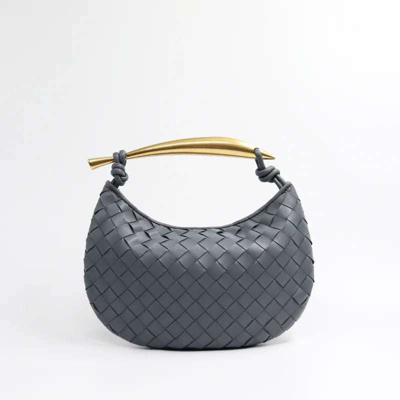 Large Capacity Leather Woven Tote Bag