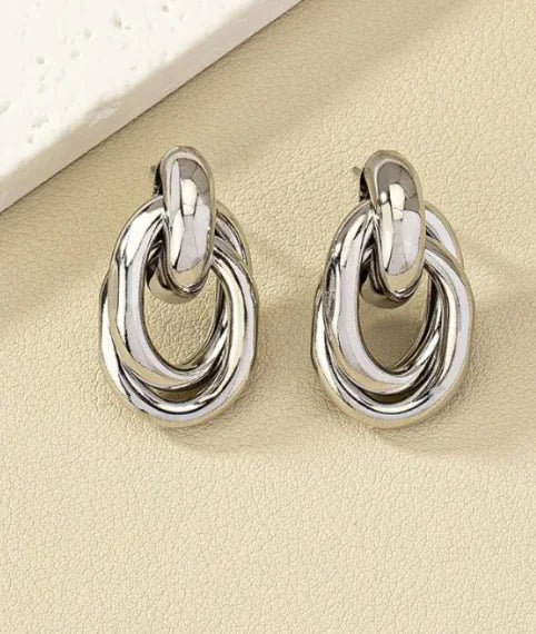 Edgy Geometric Punk Style Earrings