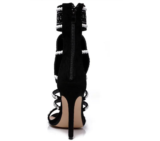 Rhinestone Suede 10.5cm Stiletto Heels