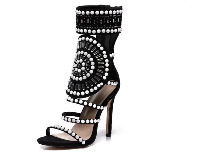 Rhinestone Suede 10.5cm Stiletto Heels
