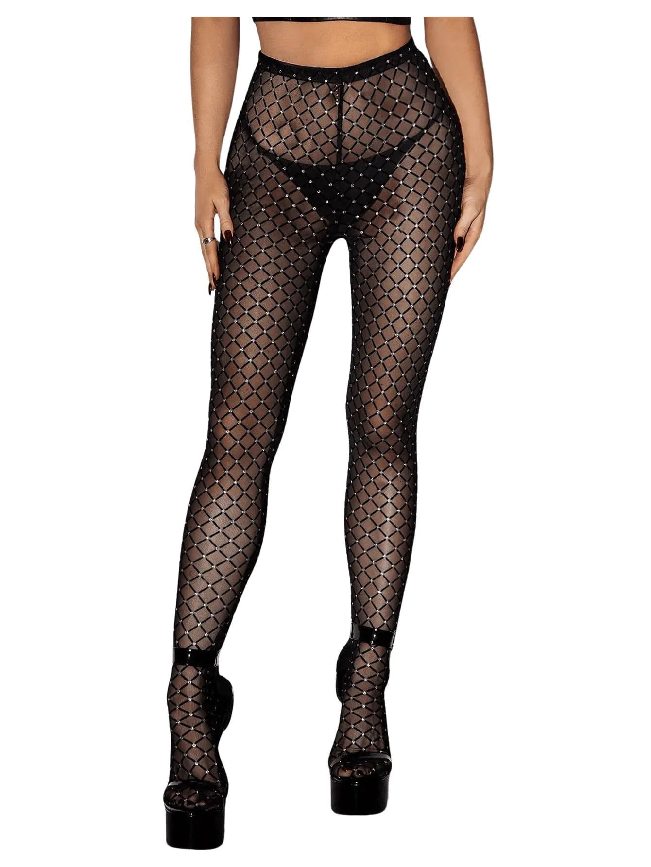 Mesh High-Waist Y2K Skinny Leggings