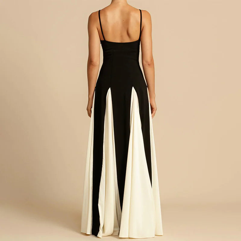 Contrast Detail Women’s Sling Dress