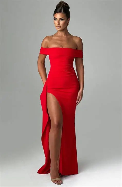 Slim Sleeveless High Split Midi Dress