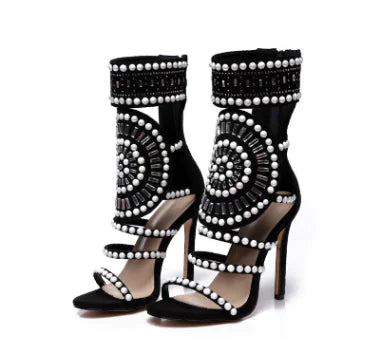 Rhinestone Suede 10.5cm Stiletto Heels